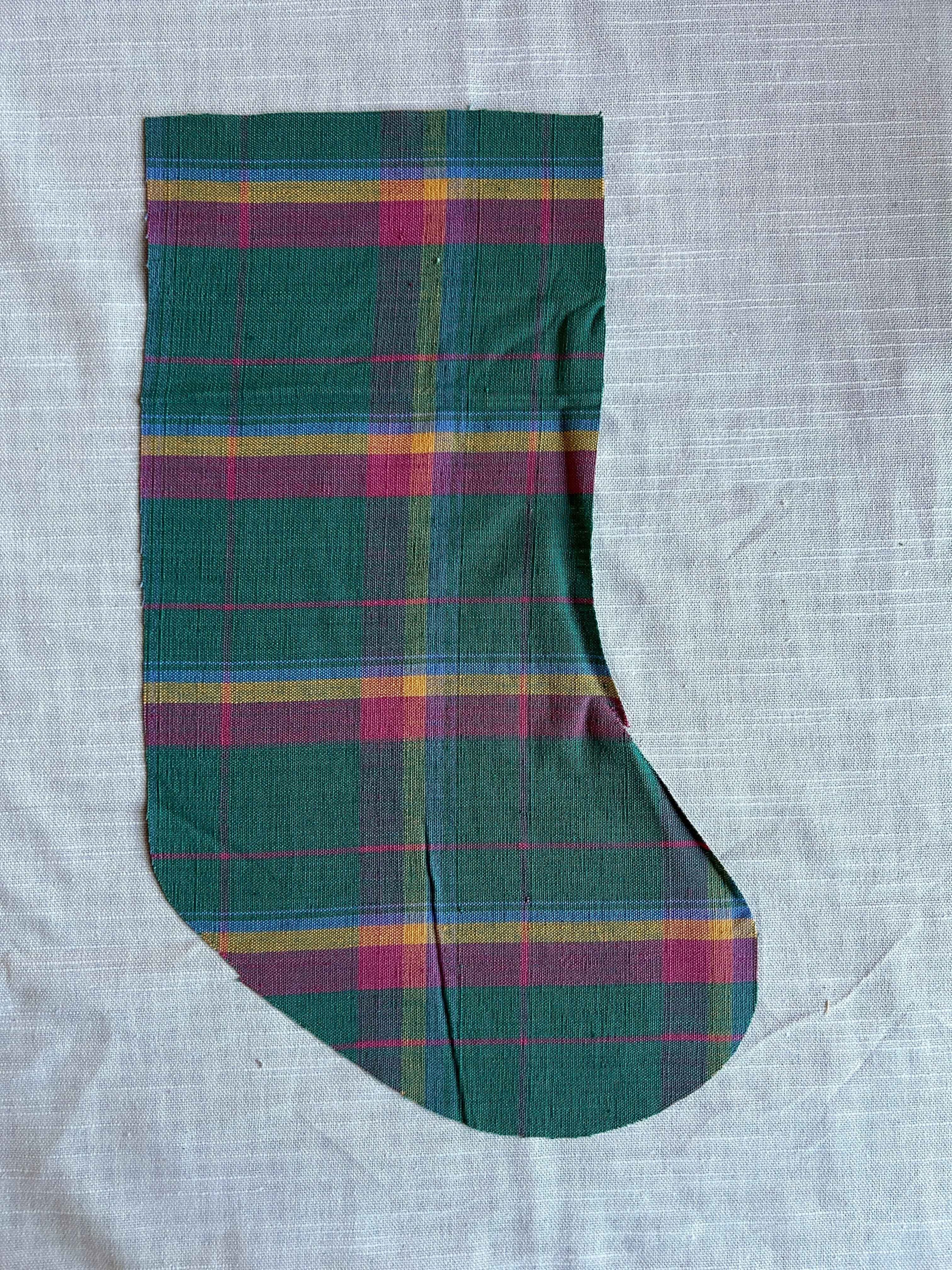 Made to order julesok i vintage tekstil - tilføj navn og motiv