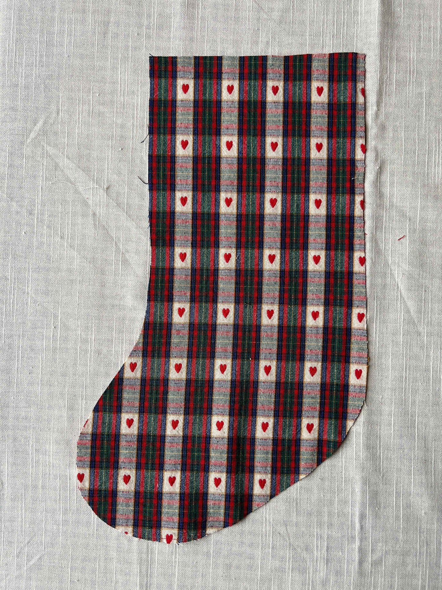 Made to order julesok i vintage tekstil - tilføj navn og motiv