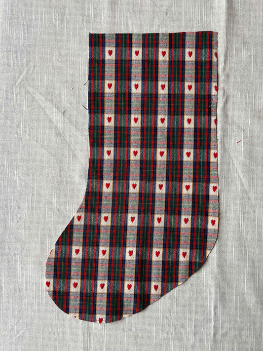 Made to order julesok i vintage tekstil - tilføj navn og motiv