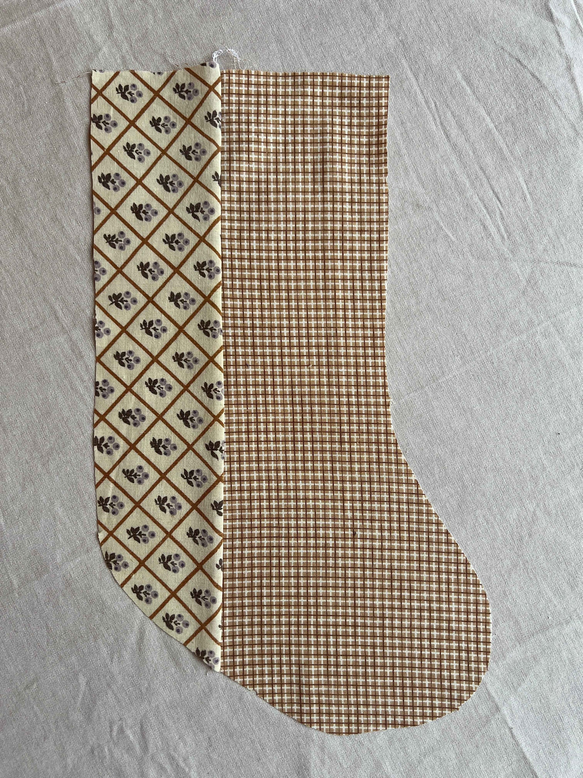 Made to order julesok i vintage tekstil - tilføj navn og motiv