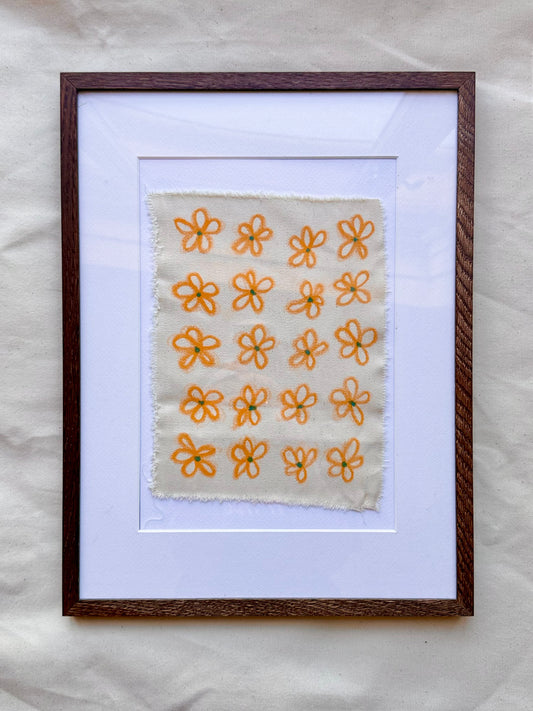 DAISY PÅ DENIM (gul/grøn)