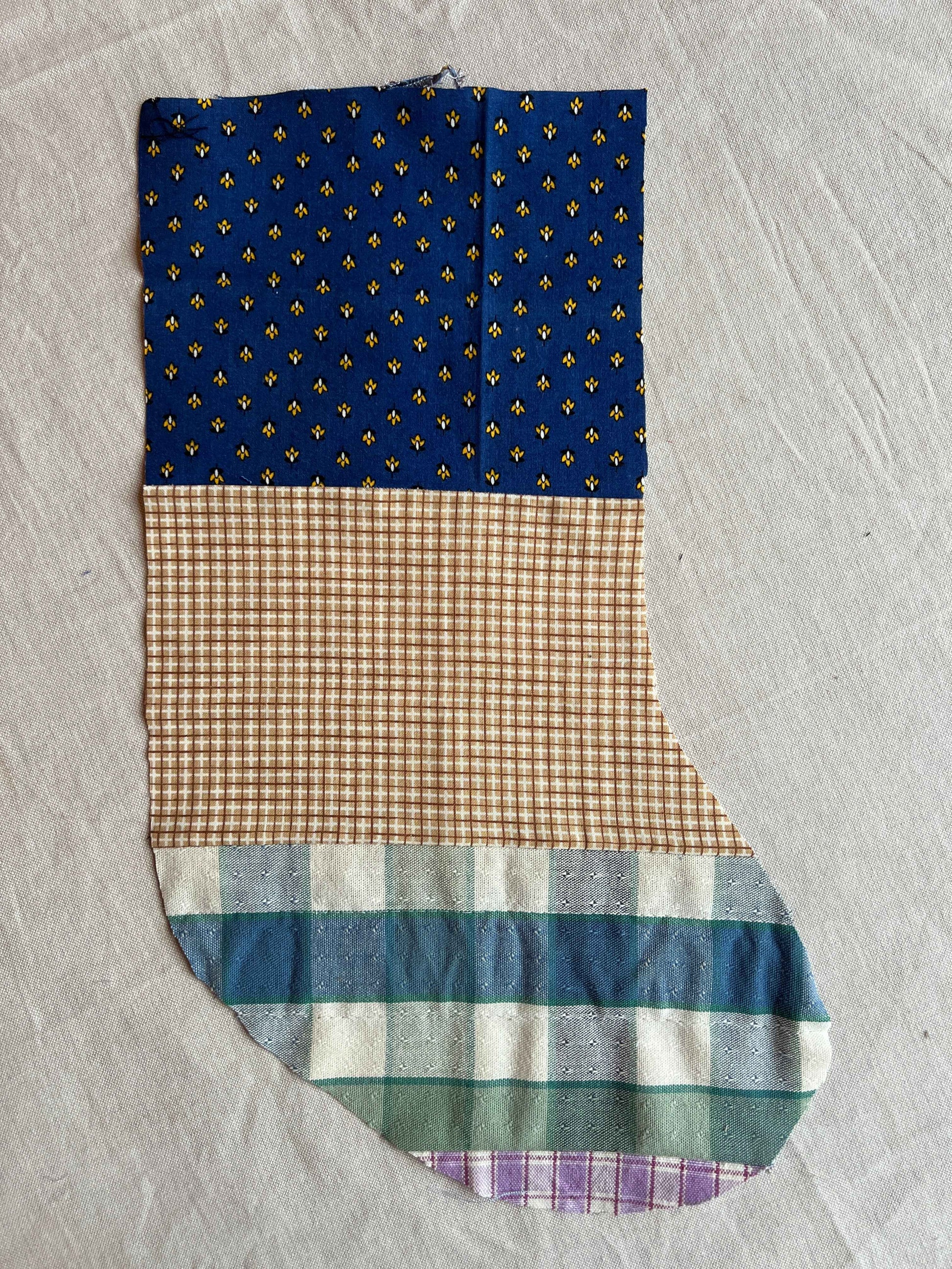 Made to order julesok i vintage tekstil - tilføj navn og motiv