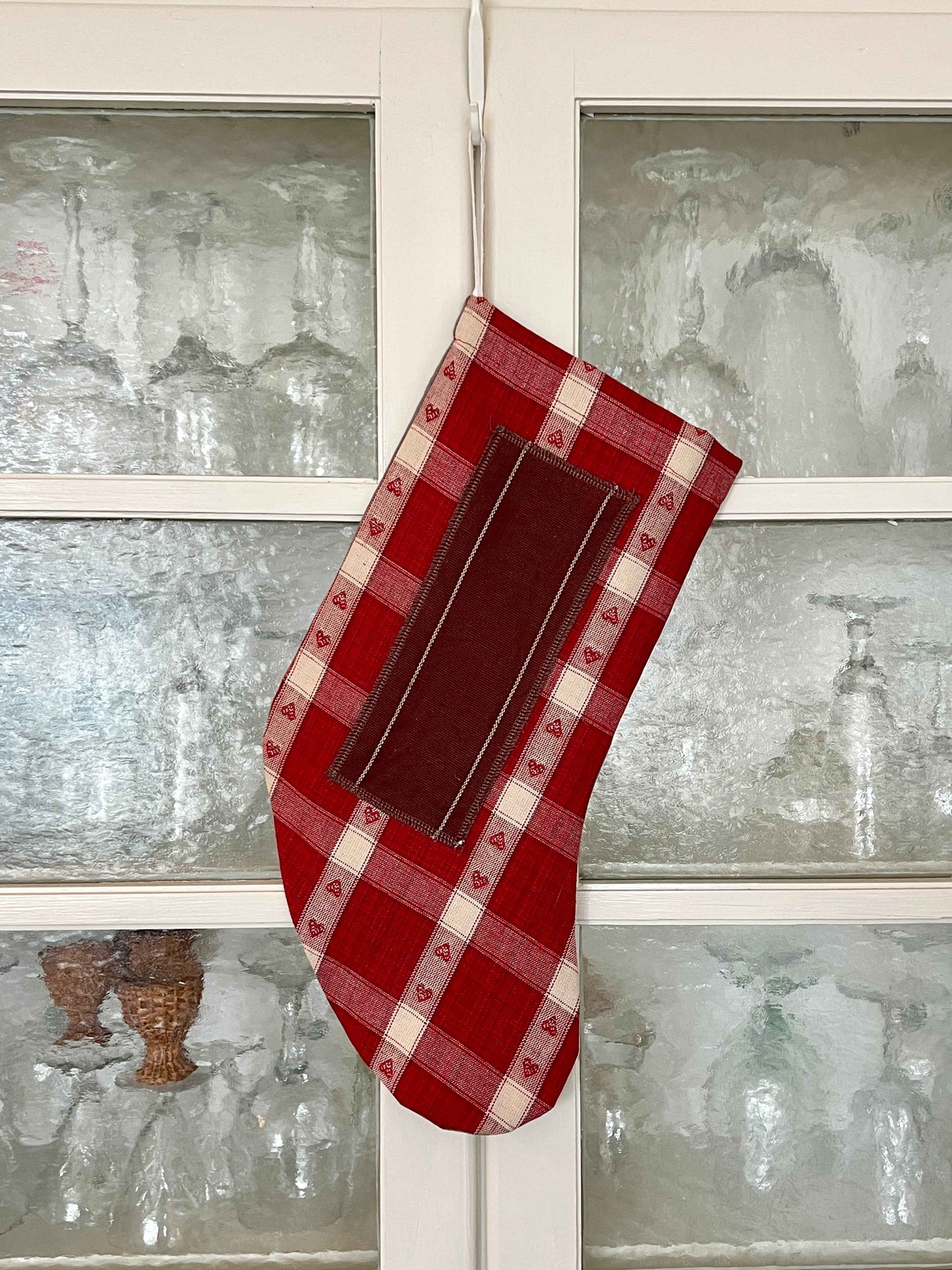 Made to order julesok i vintage tekstil - tilføj navn og motiv