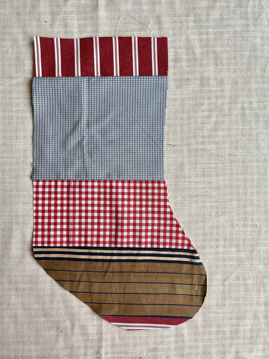 Made to order julesok i vintage tekstil - tilføj navn og motiv