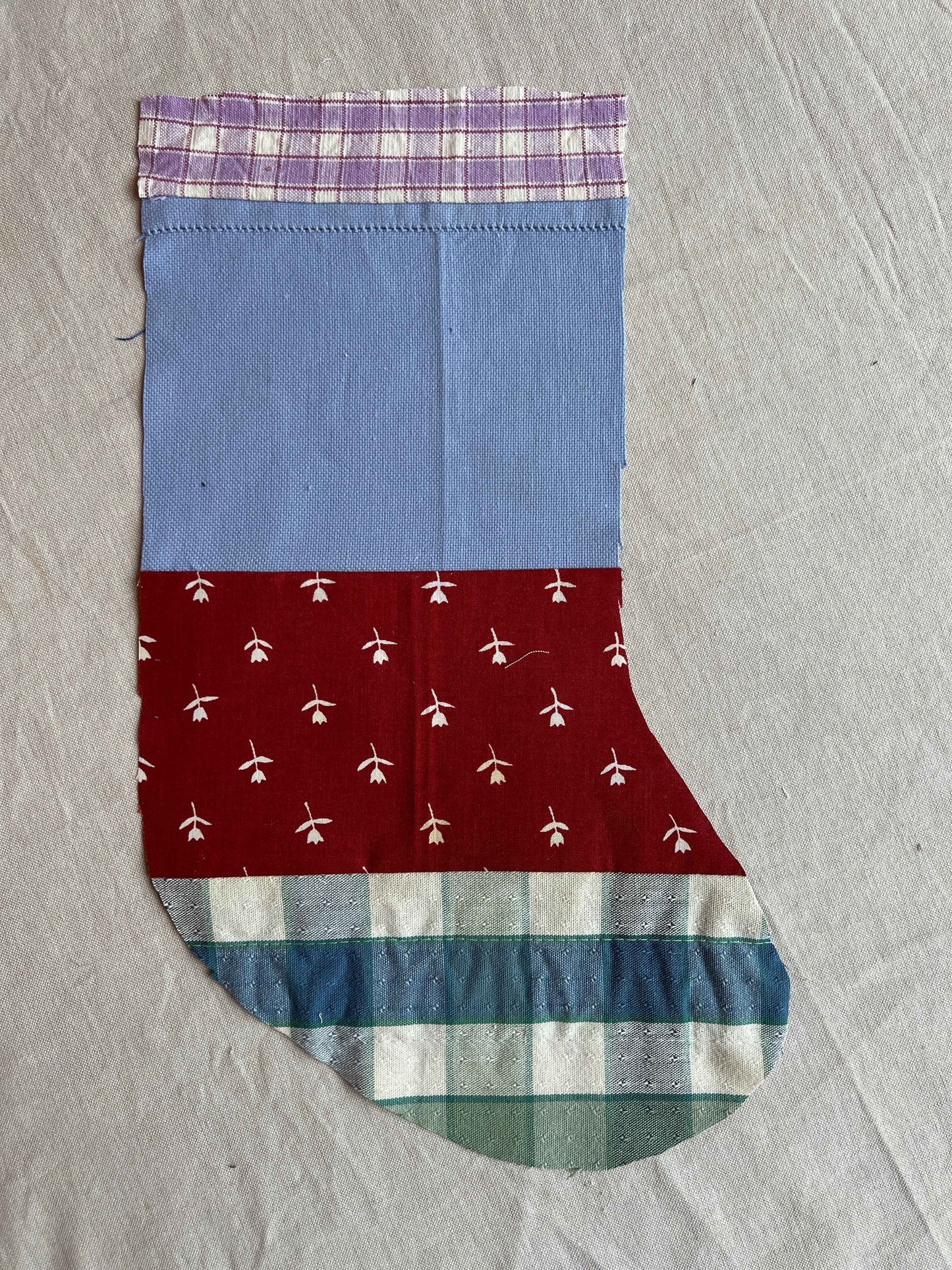 Made to order julesok i vintage tekstil - tilføj navn og motiv