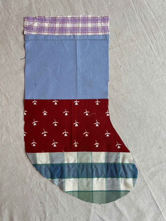 Made to order julesok i vintage tekstil - tilføj navn og motiv