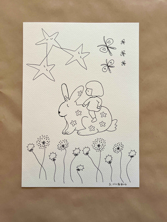 Original drawing on cotton paper