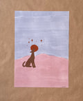 Greyhound - illustreret kunstprint