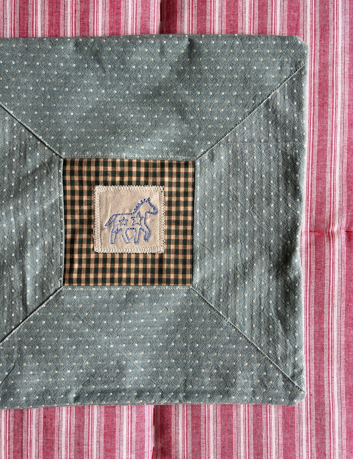 Embroidered pillow cushion #1