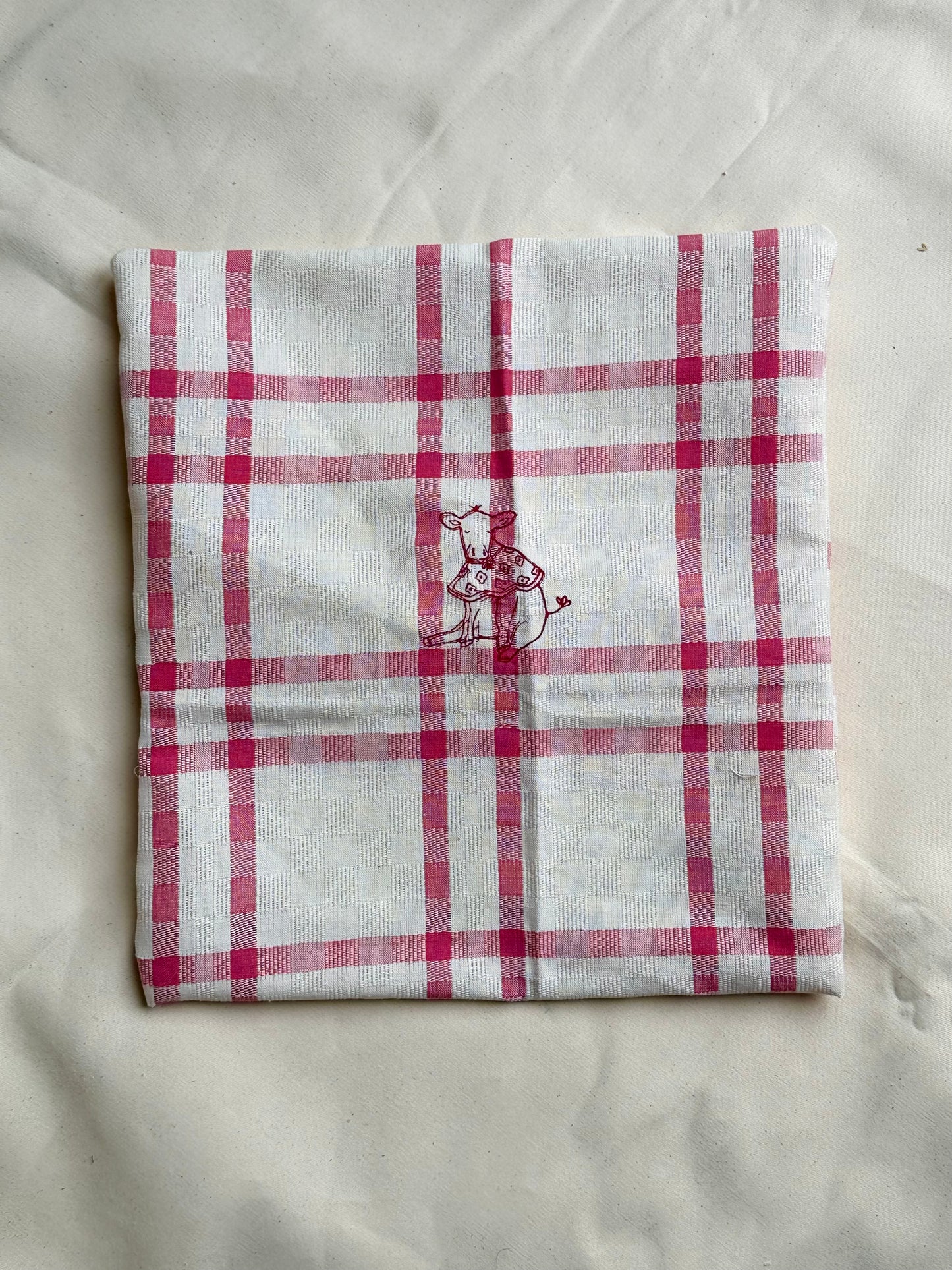 Pudebetræk med broderet motiv (tilføj navn)