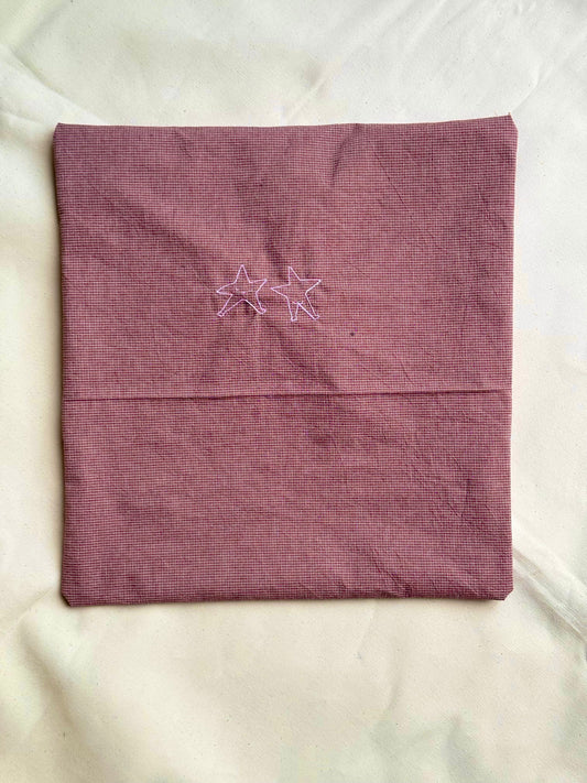Pillowcase with embroidered motif (add name)