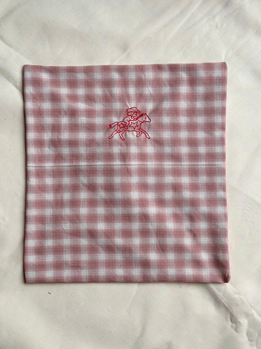 Pillowcase with embroidered motif (add name)