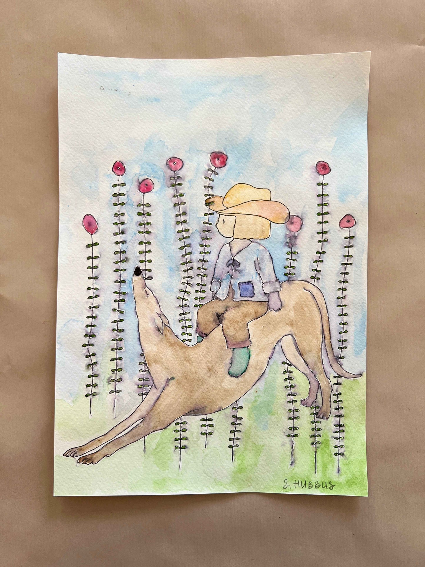 Original drawing on cotton paper