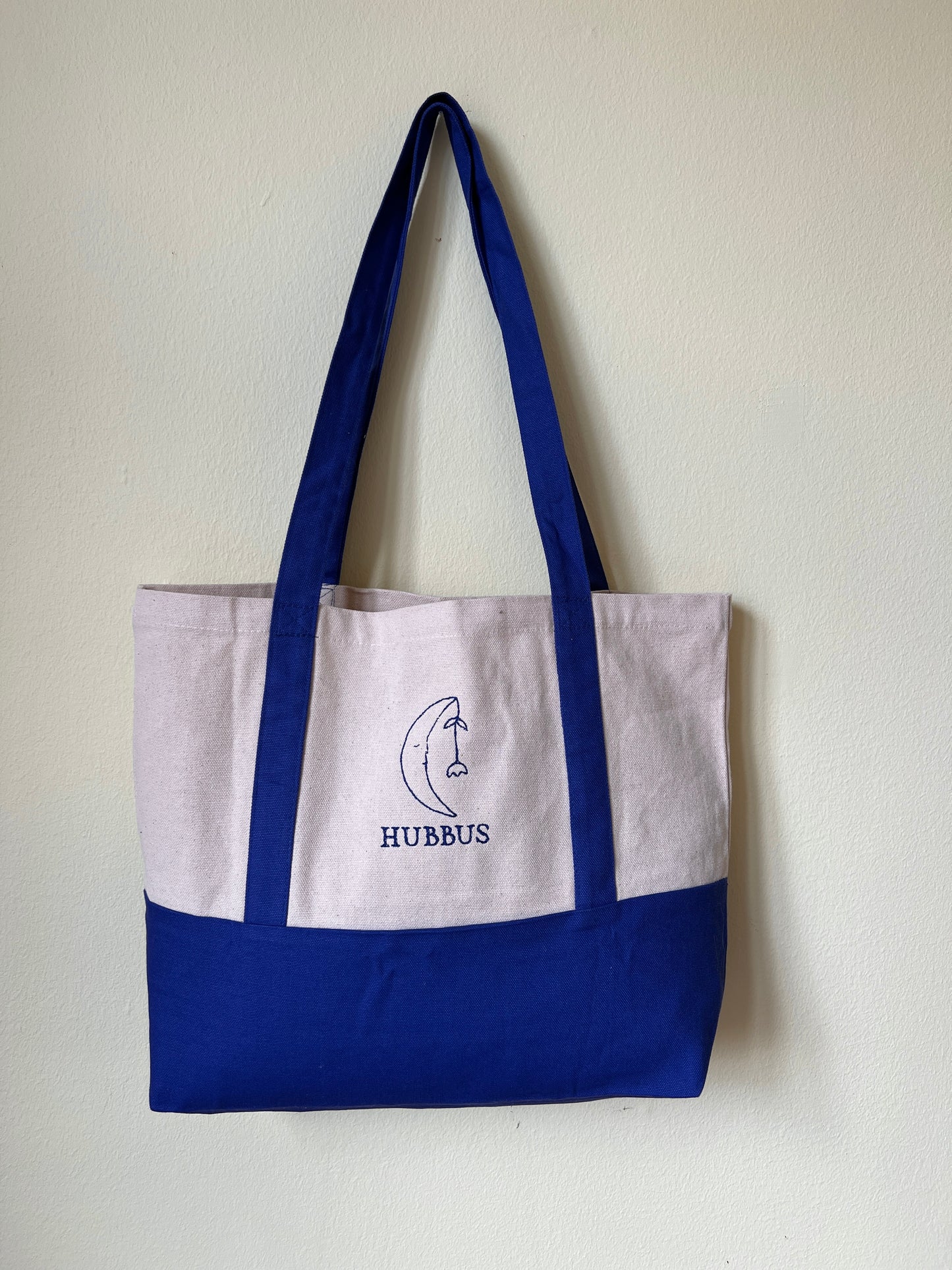 Embroidered HUBBUS Bag, Cobalt Blue